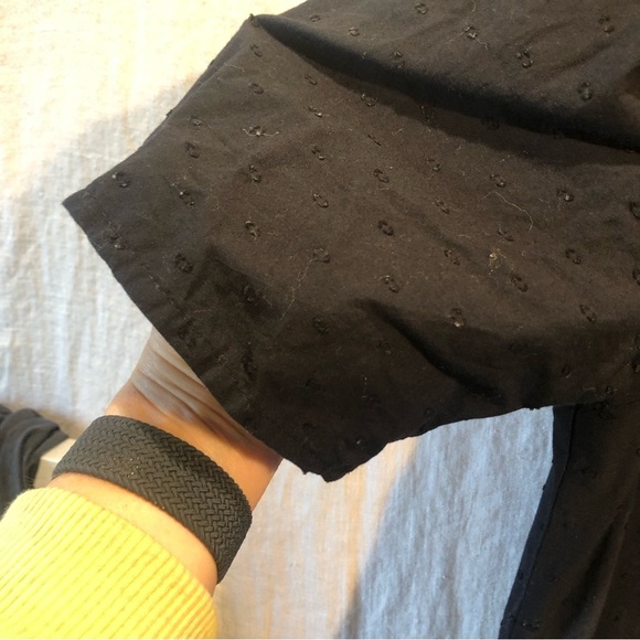 Croft and Barrow cotton Swiss dot and lace edge top with 3/4 sleeve XXL - Picture 5 of 10